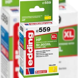 edding Druckerpatrone für HP No. 903XL (T6M11AE) yellow Packung mit 12 Stück