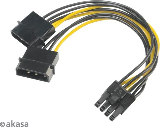 AKASA Power Reducer 4pin Molex auf 8pin PCIe