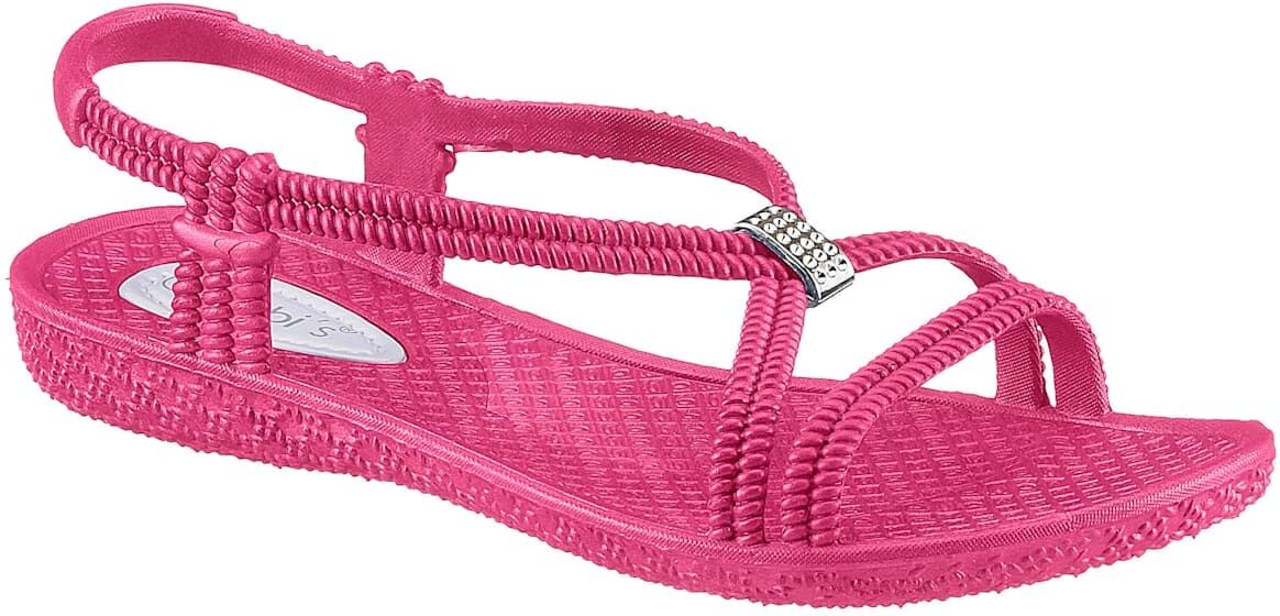 Sandalette SIEBI`S, Damen, Gr. 41, pink (fuchsia), Synthetik, Schuhe Sandalette fuchsia 41