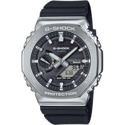 Smartwatch CASIO G-SHOCK "GBM-2100A", schwarz (schwarz, silberfarben, schwarz), Smartwatches, Herren, Smartwatch, Armbanduhr, Herrenuhr, Bluetooth, Resinarmband,Weltzeit, Phone Finder