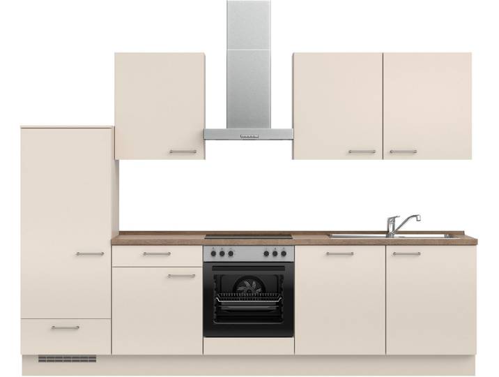 nobilia® Küchenzeile Laser I , NEU: individuell anpassbar mit gratis Profi-Beratung, vormontiert, 300 cm breit, optional mit verschiedenen E‑Geräte-Sets