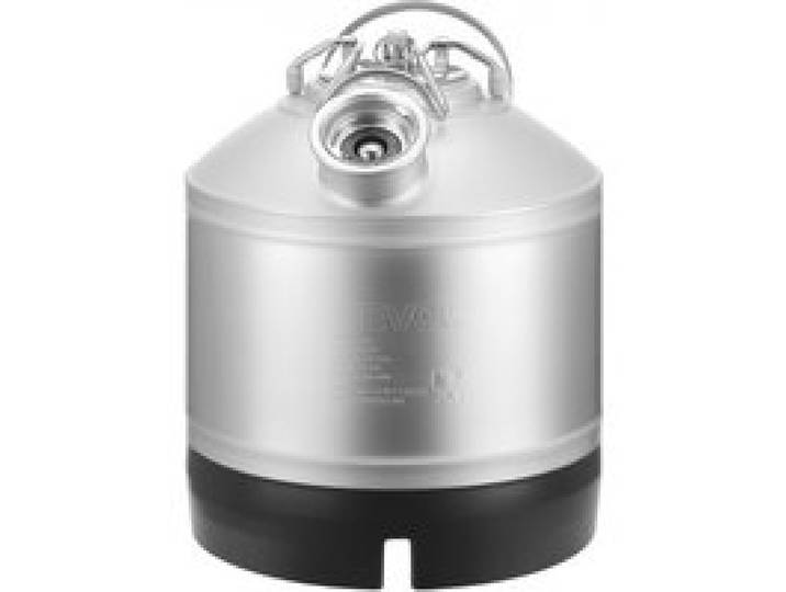 VEVOR Fût de Nettoyage pour Tireuse à Bière 6,5 L, Fût de Lavage de Conduites pour Système de Tirage Pression de Bière, en Acier Inoxydable 304, avec Raccords en D et Base en Caoutchouc, Pub Maison