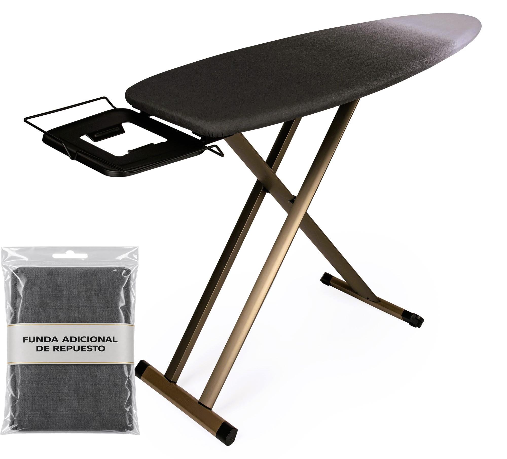 Bügelbrett XXL - 130 x 47 cm - Aluminium - Höhenverstellbar bis 100 cm - Mit Rollen