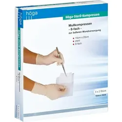 HÖGA-KOMPRESSEN 10x20 cm steril 8fach 10 St