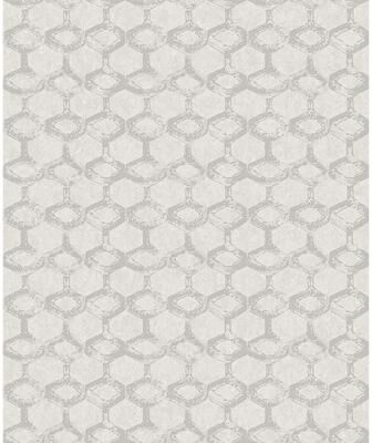A-Street Prints Besi Silver Tiled Wallpaper