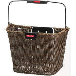 KLICKfix Fahrradkorb Strucutra, braun, Kunststoff, 16 l, vorne, für Lenker, 34 x 25 x 27 cm, mit Adapterplatte