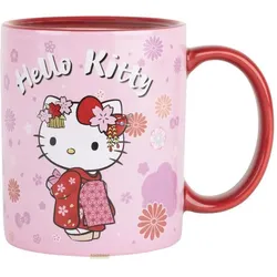 Konix, Tasse, HELLO KITTY - Rouge Kimono - Mug Thermoréactif 320ml (320 ml, 1x)