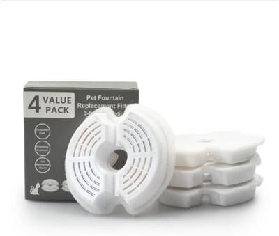 Inspired Living 8 Pack Cat Fountain Filters For Fresher Pet Water 4pcs