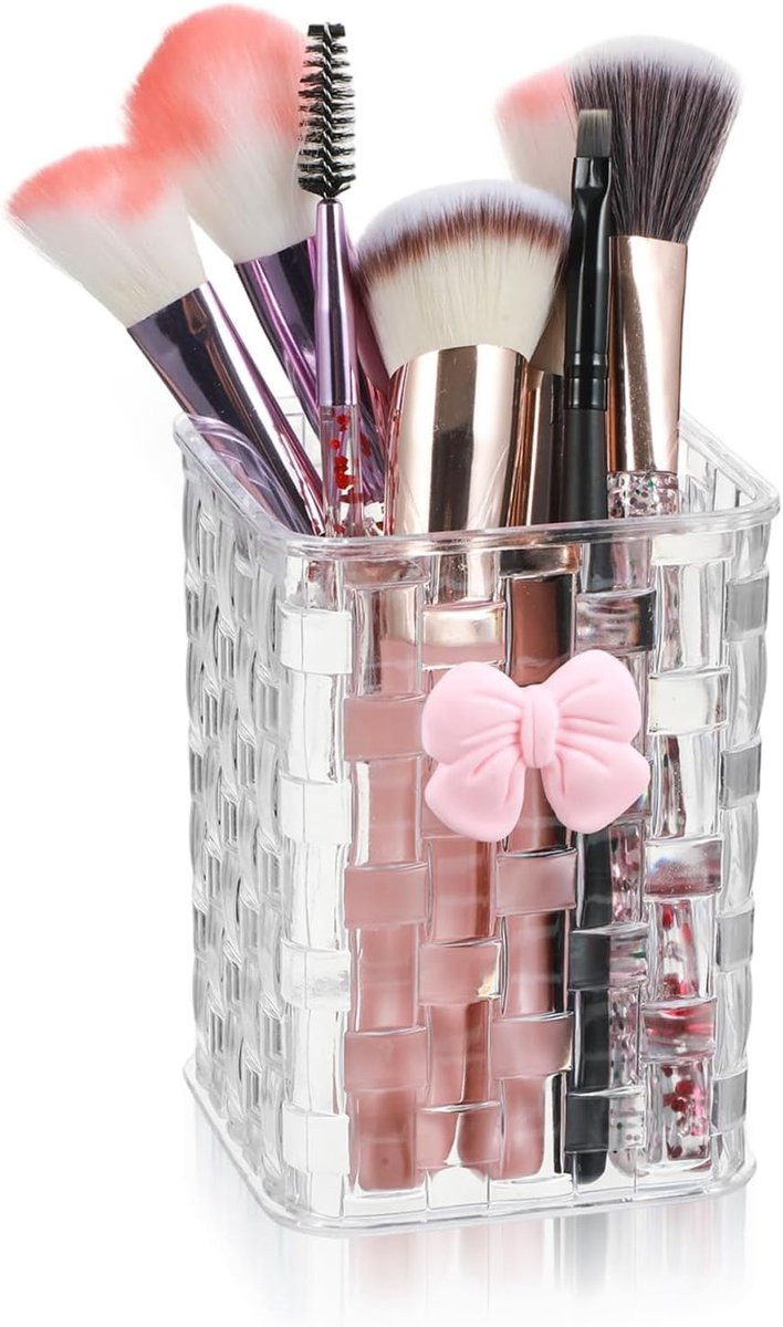 Stijlvolle acryl pennenhouder voor bureau, organizer voor kantoor en thuiskantoor accessoires