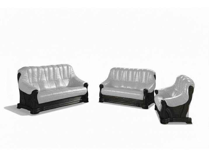 JVmoebel Polstergarnitur Klassisch Ledersofa Couch Sofagarnitur 3+1+1 Sitzer Sofort, (3-tlg)