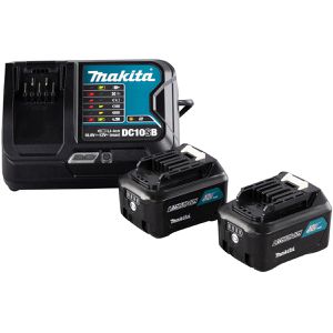 Makita Werkzeugakku Power Source Kit, 191L68-0, 12V / 4,0Ah, 2 Akkus und Ladegerät