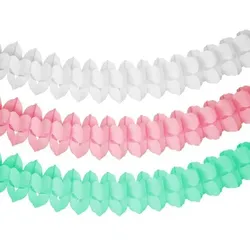 120x Papiergirlande Ø 16 cm · 3,65 m farbig sortiert `Pastel`