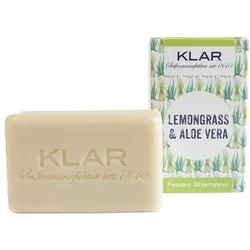 100g KLAR Festes Shampoo Lemongrass & Aloe Vera
