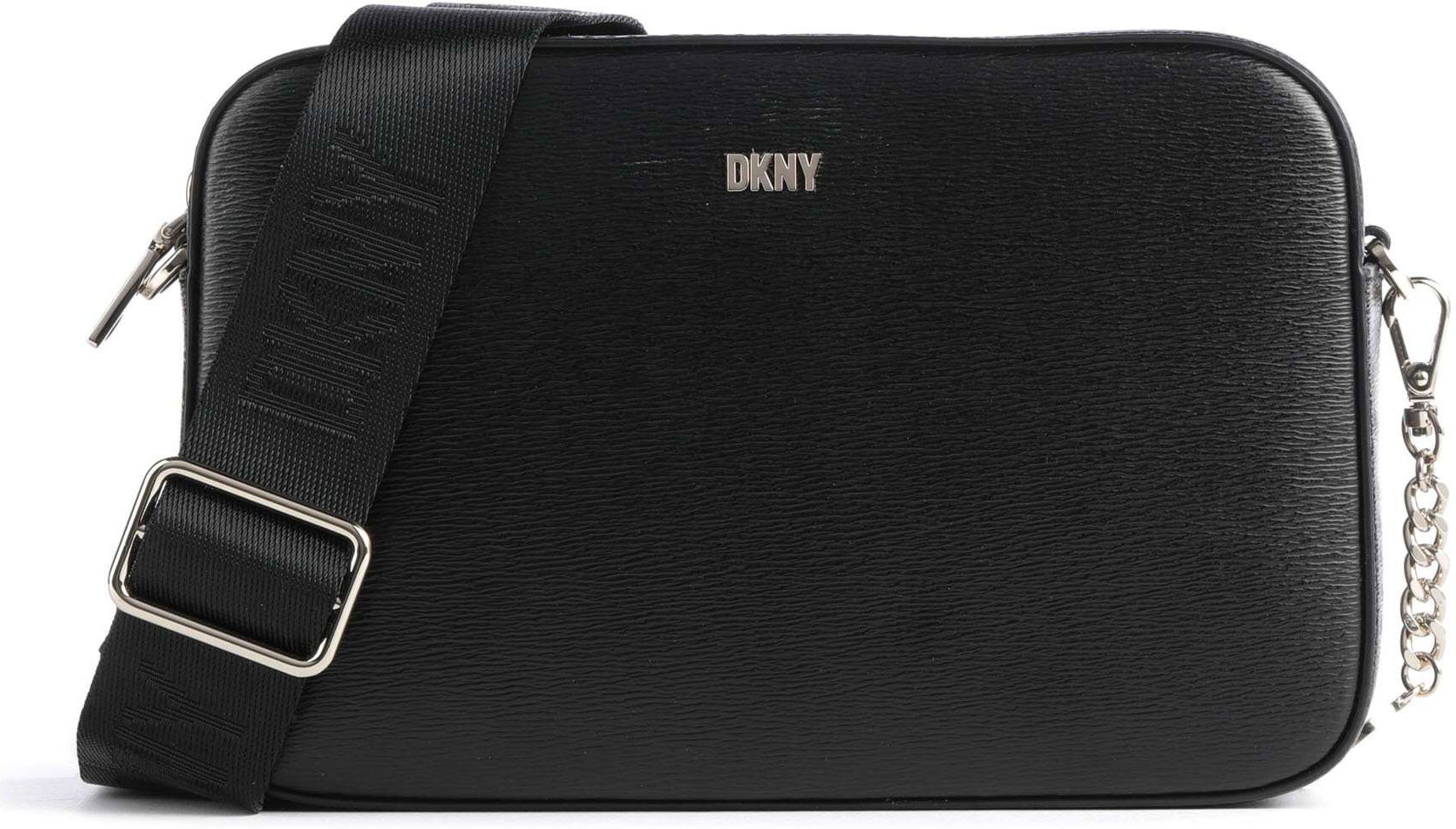 DKNY Bryant Umhängetasche aus Leder, schwarz