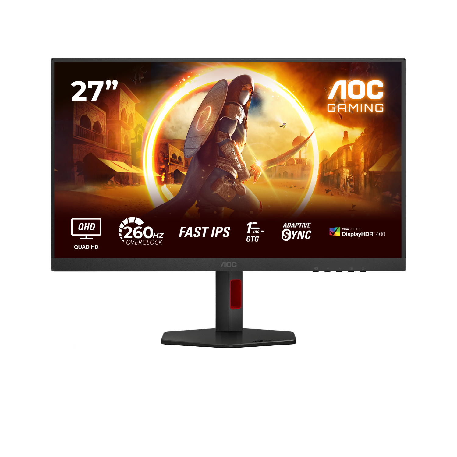 AOC Q27G4ZR 27" WQHD Gaming Monitor gerades IPS Panel, 0.3ms MPRT, 240Hz