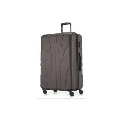 Suitline -  Großer Reisekoffer mit Erweiterung, Trolley Hartschale matt, 4 Rollen, ABS, TSA, Titan