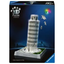 Ravensburger Puzzle - 3D Puzzle Iconics: Schiefer Turm von Pisa - mit Licht