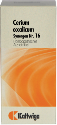 Kattwiga Arzneimittel GmbH SYNERGON KOMPLEX 16 Cerium oxalicum Tabletten 100 St 04905790