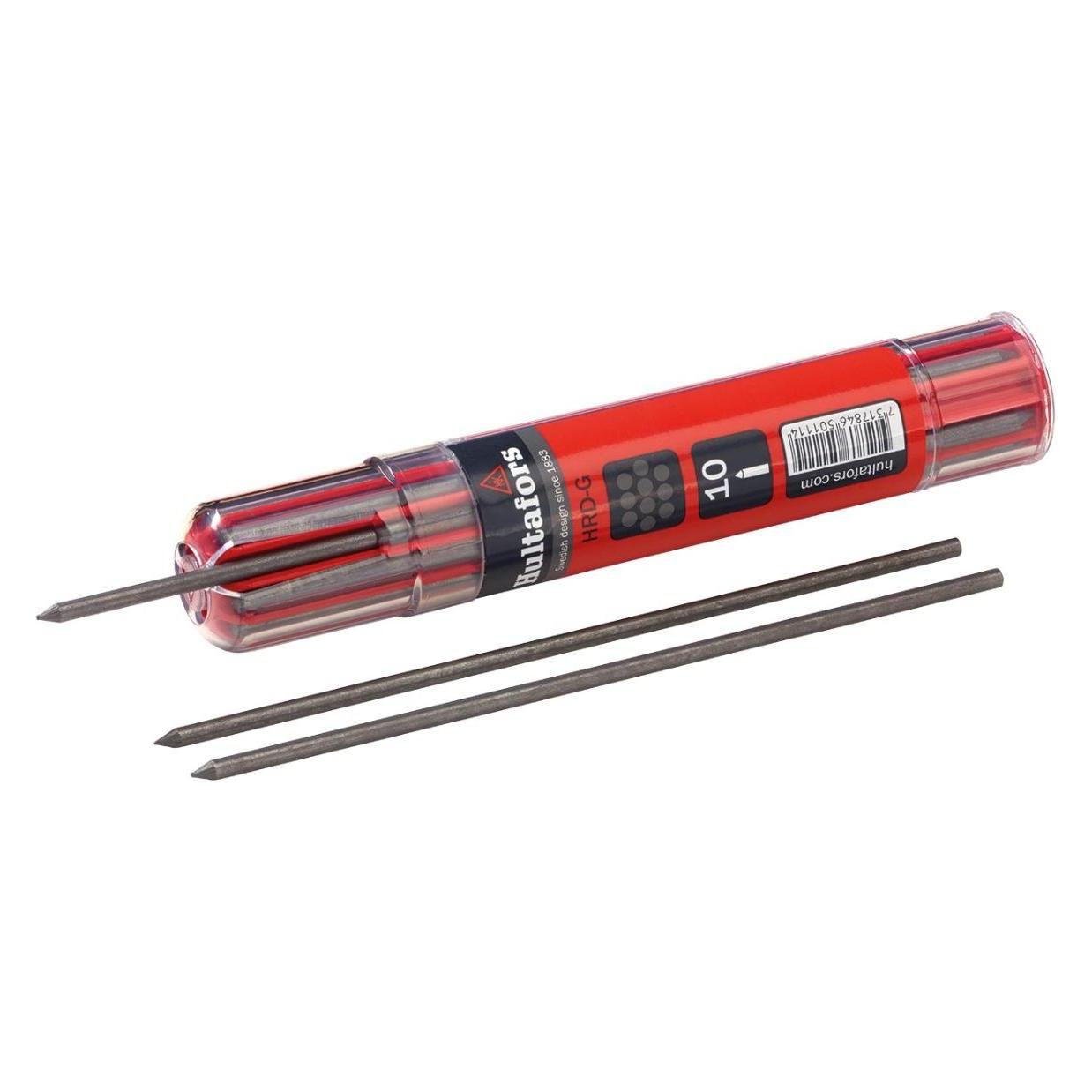 Hultafors Dybhulsmarkør dry refill - Pakke med 10 grafit stifter, 650110 (10 Stk., 3 mm) (650110)