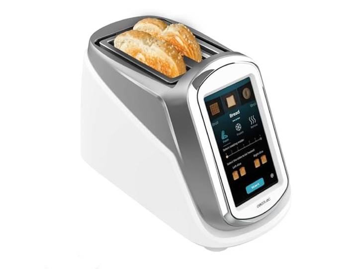 Cecotec Vertikaler Toaster Toastpad Double Connected. LCD-Touchscreen, Fernbedienung, 1400W, schnelles Toasten, sicheres Design, 7 Toaststufen, Staubschutzabdeckung, intelligente Technologie