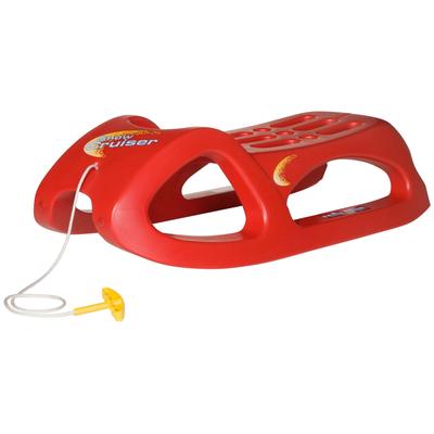 Schlitten ROLLY TOYS "rollySnow Cruiser, rot", rot, Schlitten, KinderB:44cm H:27cm, Kunststoff, mit Stahlschienen an den Kufen, B:44cm H:27cm