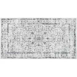 tectake Vintage Designer Teppich Aliya, Kurzflor - 80 x 150 cm grau