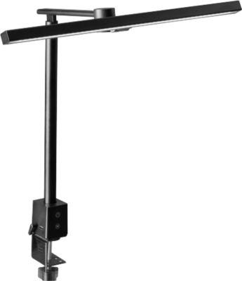 LED-Schreibtischlampe mit Klemme – dimmbar, 3 Farbtemperaturen, CRI 95, USB, 7 W, 230 V, Aluminium schwarz