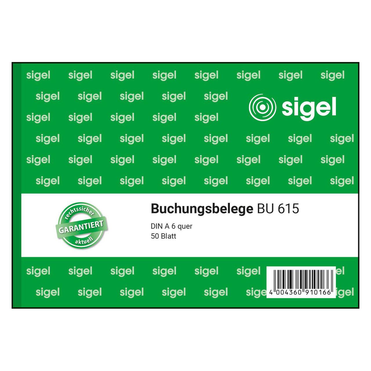 SIGEL Buchungsbeleg Formularbuch BU615