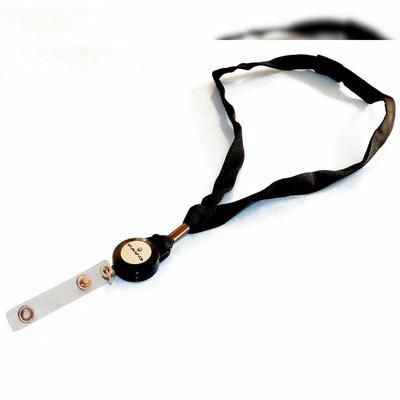 PAVO 10x Ausweiskartenhalter Schlüsselband Textilband mit Jojo schwarz 35cm