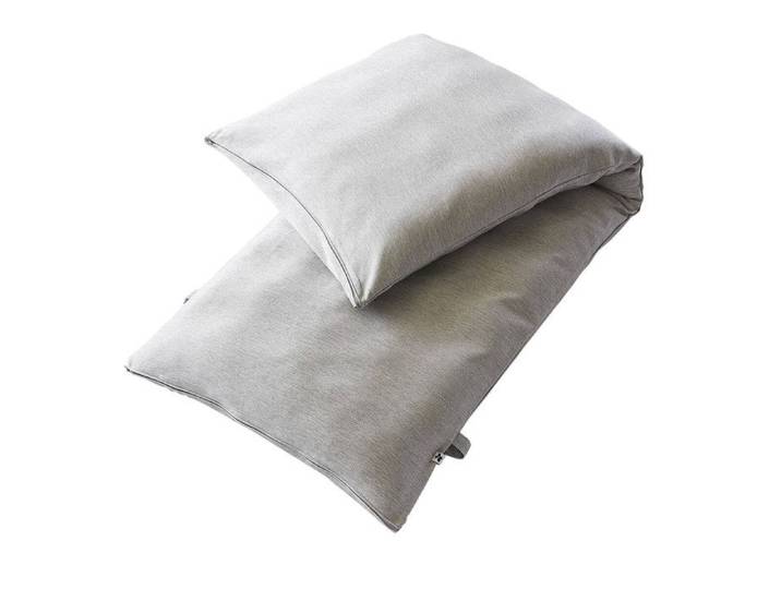 PRIMROSE - Coussin Bain de Soleil 70x190 Déhoussable Tissu Déperlant Gris Galet