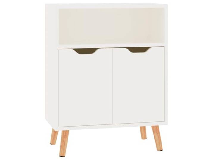 PUGYNBK Sideboard, Weiß, glänzend, 60 x 30 x 72 cm Sperrholz, einfache Reinigung, große Lagerung, dekorative Präsentation