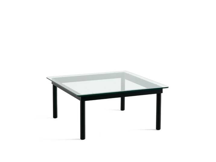 HAY Kofi Couchtisch Black oak-clear glass, 80 cm