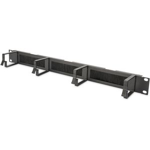 Digitus Rangierpanel DN-97663, Metall, schwarz, 19 Zoll (483 mm), mit 4 Kabelführungsbügeln, 1HE