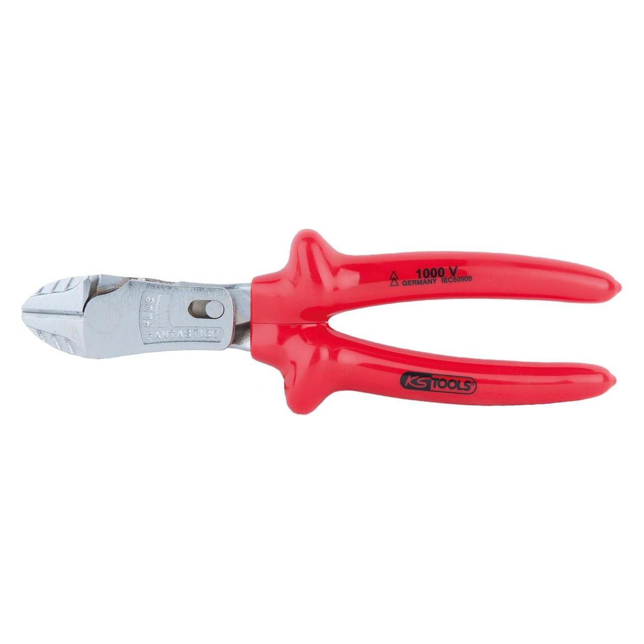 KS Tools 1000V Kraft-Seitenschneider, matt verchromt, Länge 200 mm (200 mm) (117.1234)