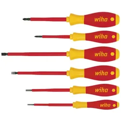 Wiha Schraubendreher Set SoftFinish electric Schlitz, Phillips 6-teilges Set - 00833