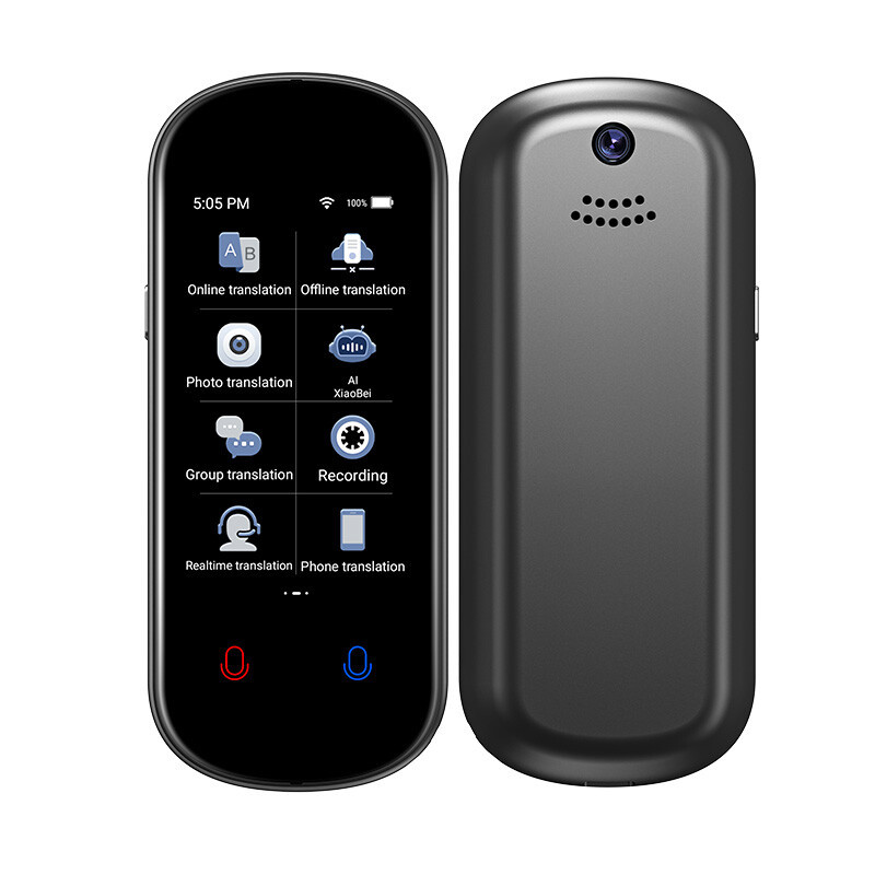 Rexsun Smart Voice Translator Z2 - Grijze Metaaluitvoering - Online vertaling in 139 talen en offline vertaling in 17 talen