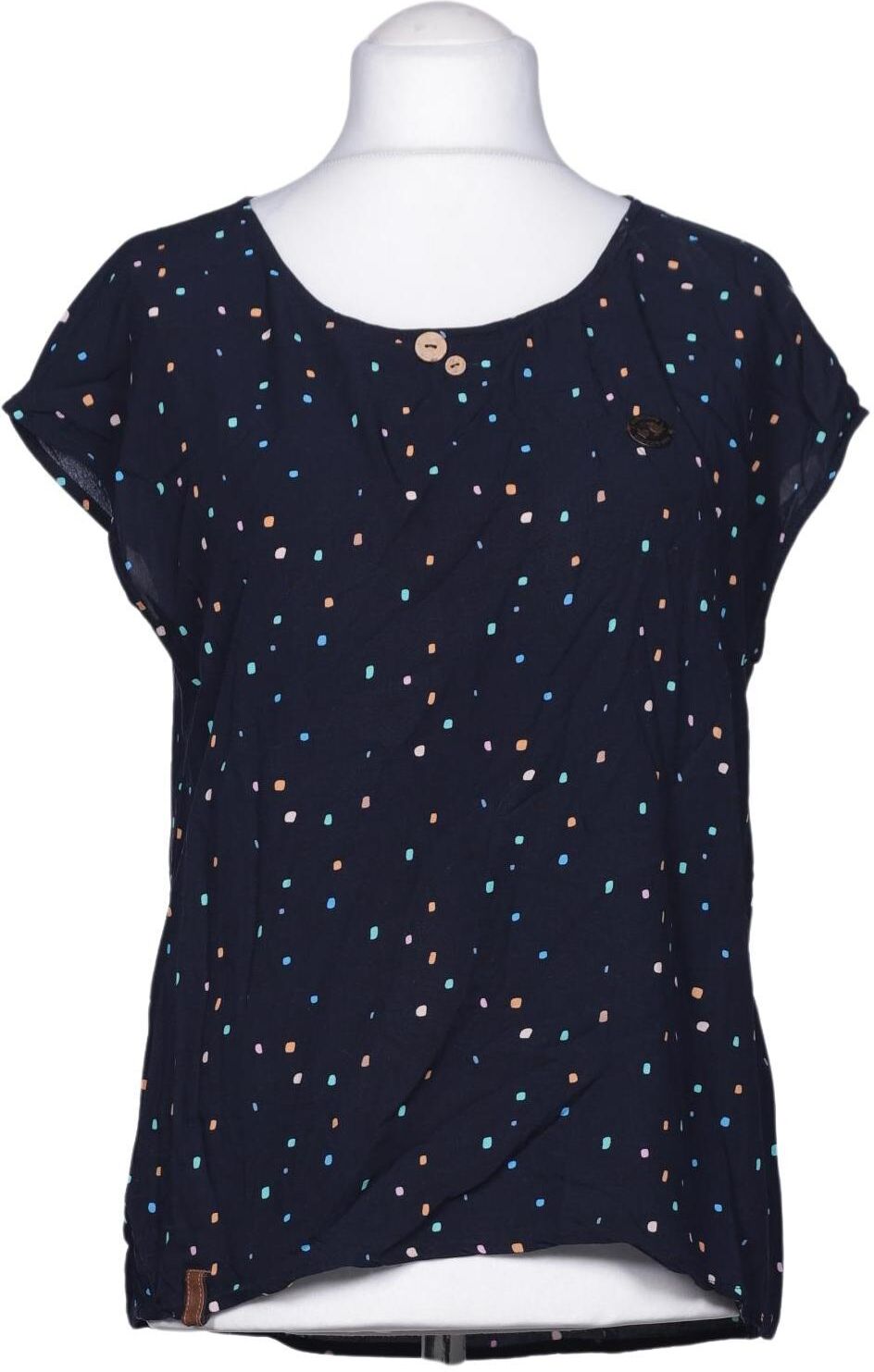 Naketano Damen Bluse, Marineblau, Gr. L, Viskose - Second Hand