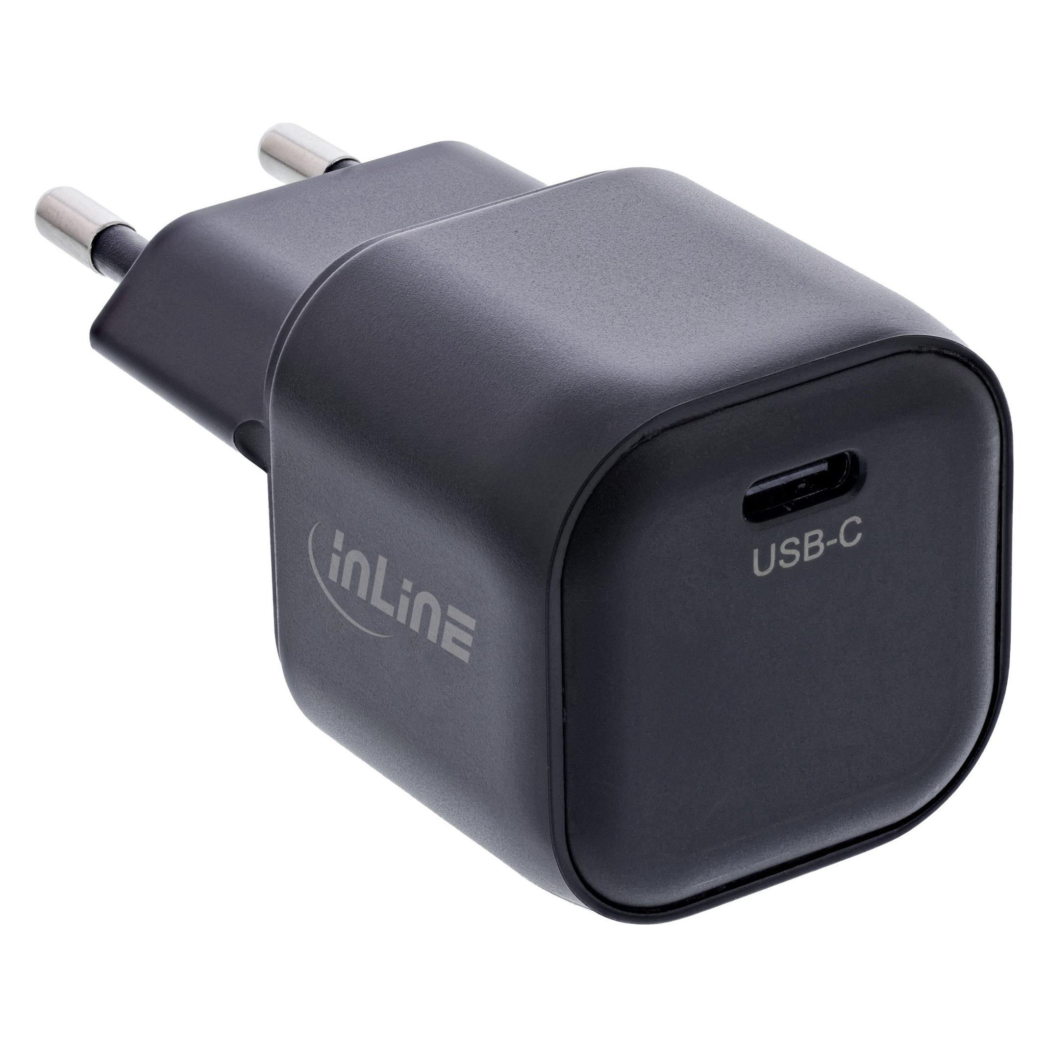 InLine USB-C GaN Netzteil, PD, PPS, AVS, 100 W, schwarz (100 W, 1 Port) (31509A)