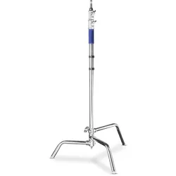 Walimex pro Pro Lampenstativ mit verstell. Fuss, 320cm (320 cm, 11 kg), Lampenstativ, Silber