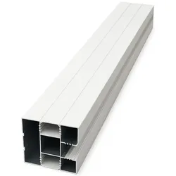 T&J  Aluminium-Steckzaunpfosten  weiß,  68  x  68  x  2400  mm