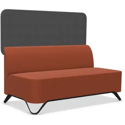 Profim Softbox 2BW Sofa 2-Sitzer ohne Armlehne mit Trennwand, Kufengestell frei konfigurierbar