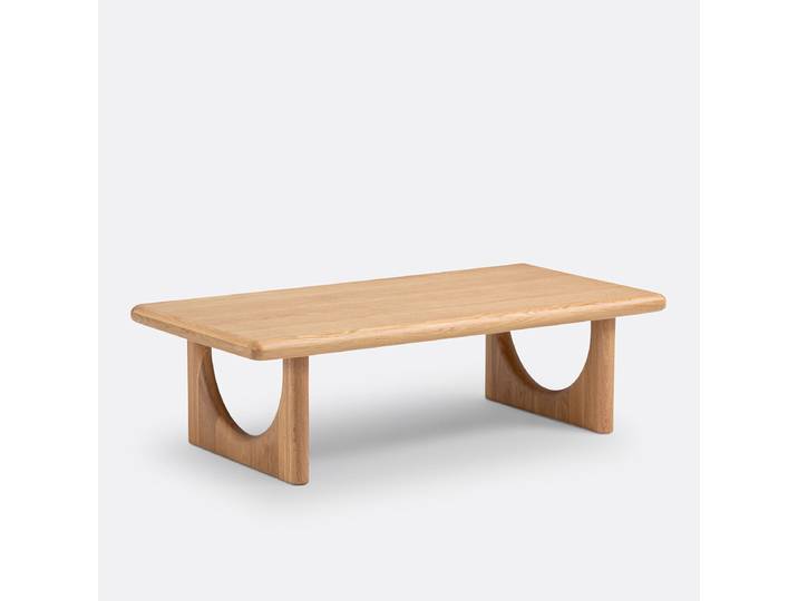 LA REDOUTE Table basse chêne massif et placage chêne, Douve Beige