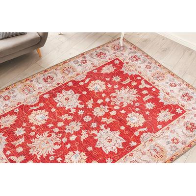 Teppich ME GUSTA "Faye 625", rot, B:150cm H:6mm L:230cm, Polyester, Teppiche, Teppich, Flachgewebe, gedrucktes Motiv, Wohnzimmer, Esszimmer