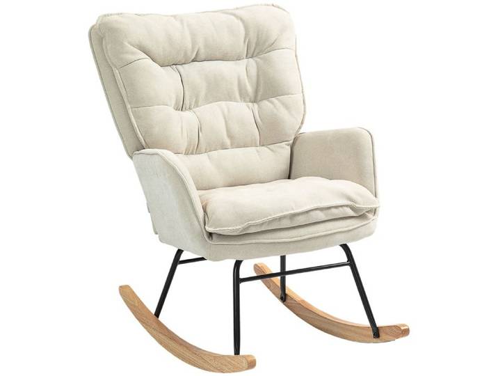 Rocking chair Swing Armchair fauteuil de soins de style chenille fauteuil à bascule pouvant supporter 120 kg dans la chambre à