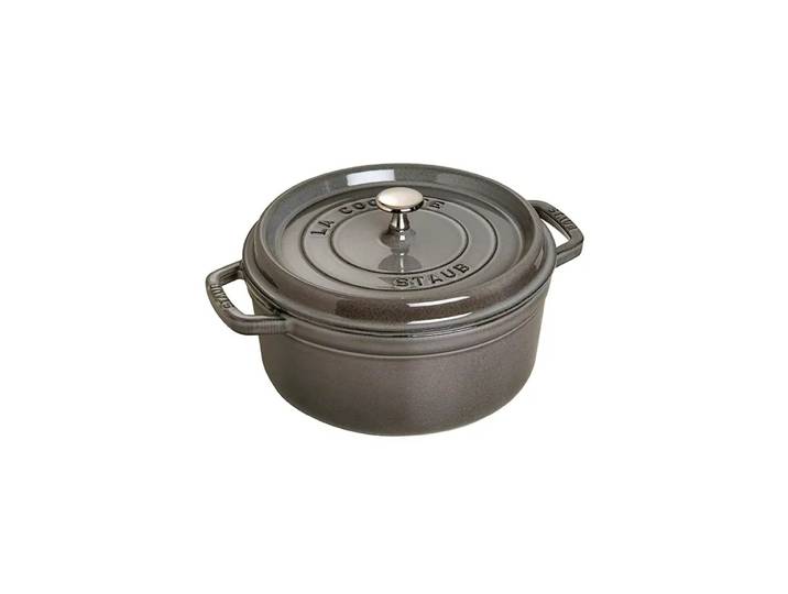 STAUB Staub runder Topf aus Gusseisen 3,8 l Grau