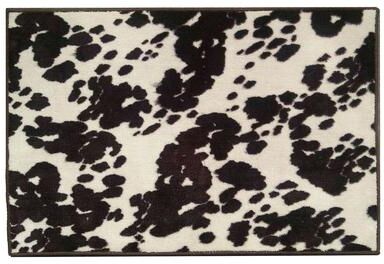 HiEnd Accents Cowhide Rug, 24x36 - Cream, Brown