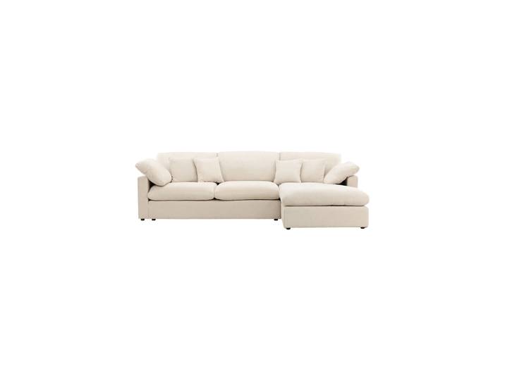 4-Sitzer Design Ecksofa „Amalfi“ Light Beige VE DESIGN