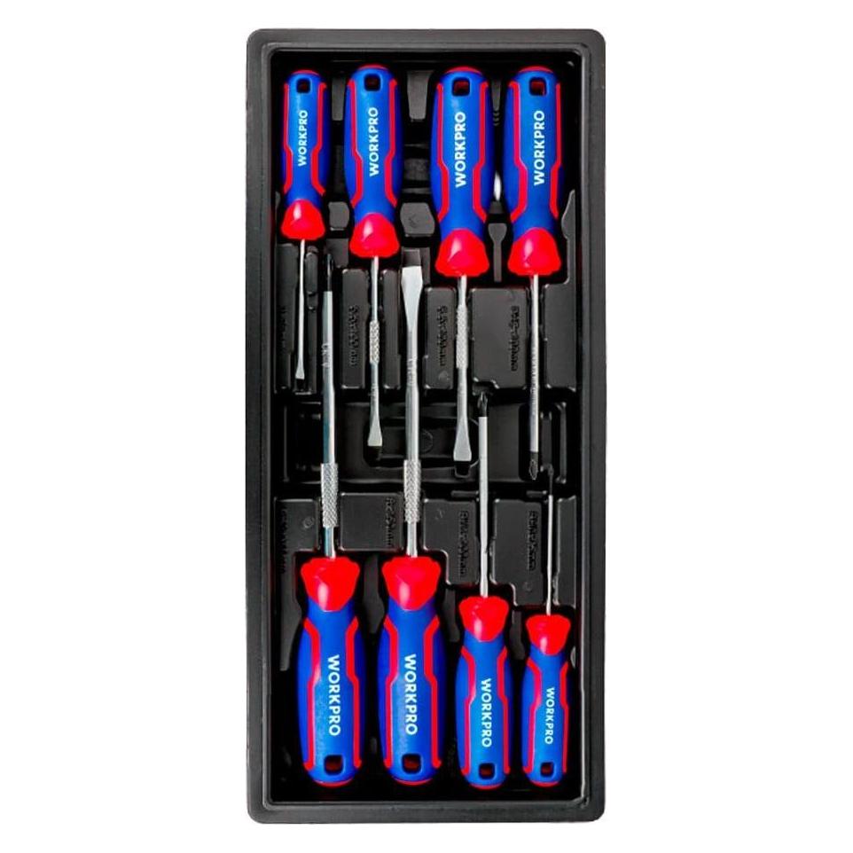 Workpro Screwdrivers 75/100/150 mm, 8 piece set (Schlitz) (65344941)