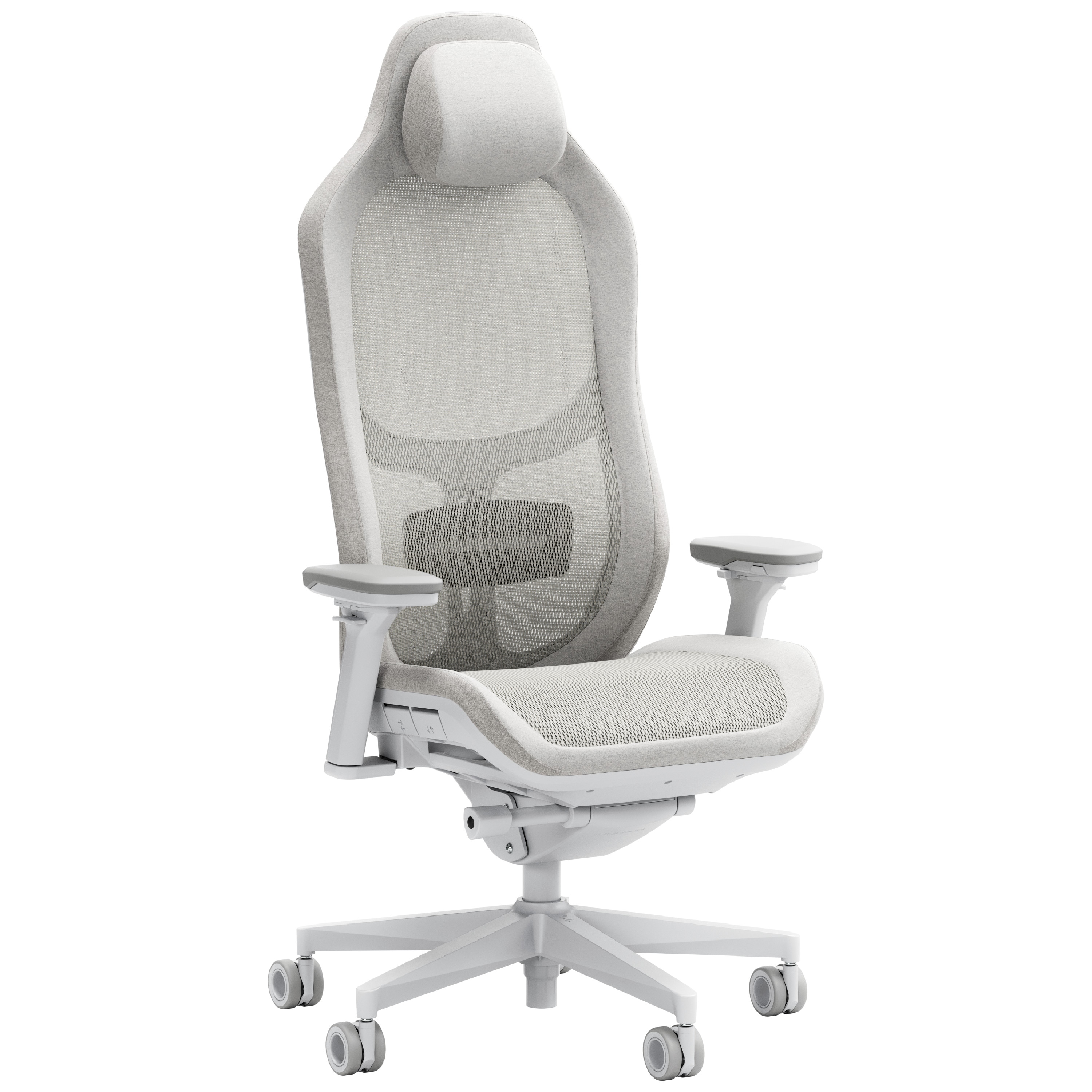 Fractal Refine Gaming Chair Mesh Light/ Hellgrau | Synchro-Tilt Mechanismus, Ruckenlehne mit integrierter Lordosenstutze