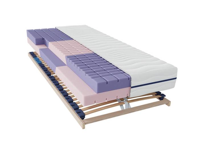 Boxxx Matratzenset, Holz, 2-teilig, Birke, Buche, H2 + H3, Höhe ca. 18 cm, 90x200 cm, Bezug abnehmbar/waschbar, Wendematratze,Federleisten mit Duokappen, Mittelgurt, individuelle Liegehärteeinstellung, nicht verstellbar, Schlafzimmer, Matratzen Shop, Matratzensets